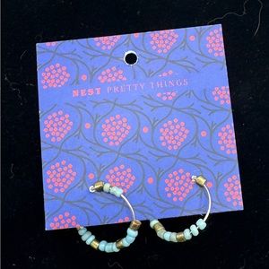 NWT Nest Pretty Things Gold Filled Hoop Earrings